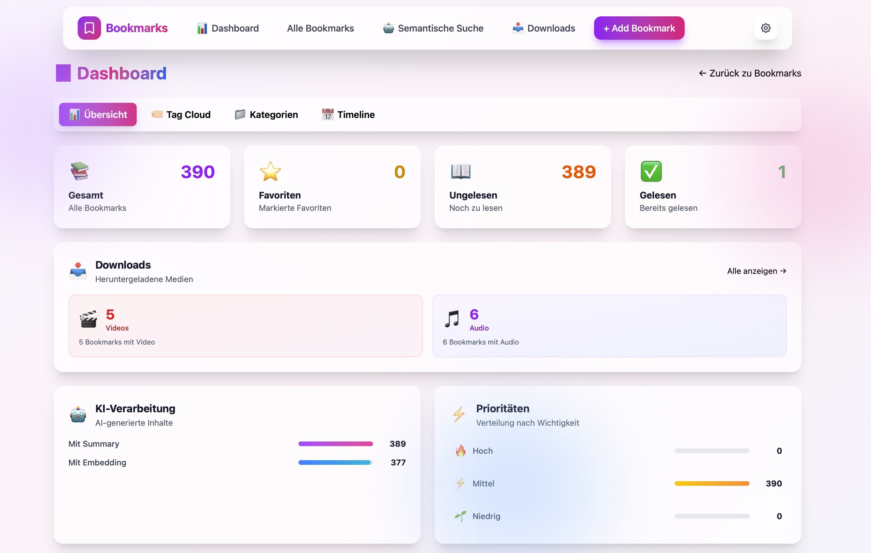 Bookmarks - KI-gestützter Lesezeichen-Manager